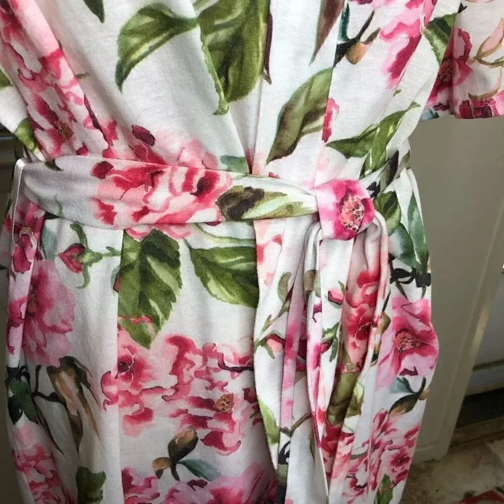 Show Me Your Mumu White and Pink Floral Short Robe